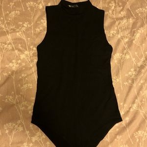 High Neck Black Bodysuit